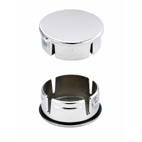 Tappo tondo metallizzato effetto cromo 32 mm tappo per tubo cromato 32 EMFA GmbH