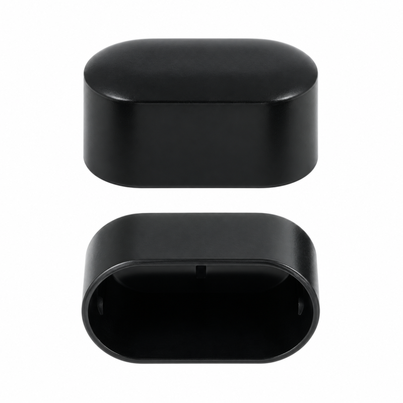 Tappo esterno per tubo ovale 15x30 mm Nero