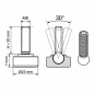 Piedino regolabile snodato Ø25 M8x20 livellatore EMFA GmbH