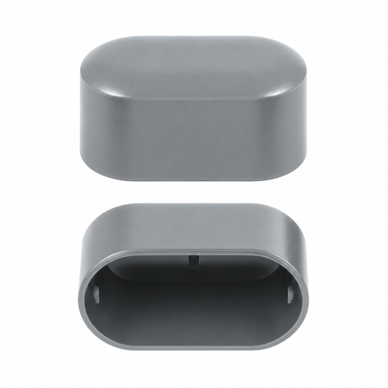 Tappo esterno per tubo ovale 20x38 mm Grigio