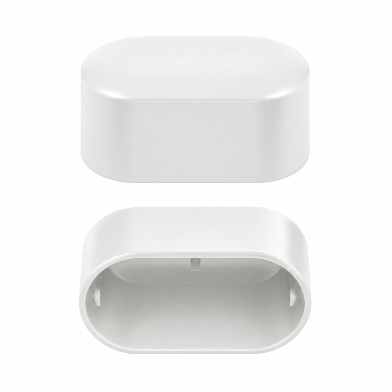 Tappo esterno per tubo ovale 20x38 mm Bianco