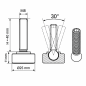 Piedino regolabile snodato Ø25 M8x40 livellatore EMFA GmbH