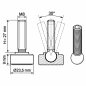Piedino regolabile snodato Ø23,5 M8x27 livellatore EMFA GmbH