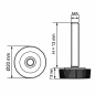 Piedino regolabile zigrinato Ø20 M5x13 - FI20 livellatore EMFA GmbH