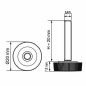 Piedino regolabile zigrinato Ø20 M5x20 - FI20 Nero Piedino regolabile zigrinato Ø20 M5x20 - FI20 livellatore EMFA GmbH