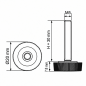Piedino regolabile zigrinato Ø20 M5x30 - FI20 Nero Piedino regolabile zigrinato Ø20 M5x30 - FI20 livellatore EMFA GmbH