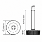 Piedino regolabile zigrinato Ø20 M6x40 - FI20 livellatore EMFA GmbH