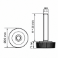 Piedino regolabile zigrinato Ø20 M8x20 - FI20 Nero Piedino regolabile zigrinato Ø20 M8x20 - FI20 livellatore EMFA GmbH