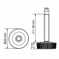Piedino regolabile zigrinato Ø20 M8x30 - FI20 Nero Piedino regolabile zigrinato Ø20 M8x30 - FI20 livellatore EMFA GmbH