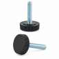 Piedino regolabile zigrinato Ø25 M5x20 - FI25 livellatore EMFA GmbH