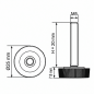 Piedino regolabile zigrinato Ø25 M5x20 - FI25 livellatore EMFA GmbH