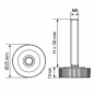 Piedino regolabile zigrinato Ø25 M6x30 - FI25 Nero Piedino regolabile zigrinato Ø25 M6x30 - FI25 livellatore EMFA GmbH