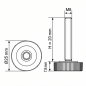 Piedino regolabile zigrinato Ø25 M8x20 - FI25 livellatore EMFA GmbH