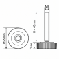 Piedino regolabile zigrinato Ø25 M8x40 - FI25 Nero Piedino regolabile zigrinato Ø25 M8x40 - FI25 livellatore EMFA GmbH