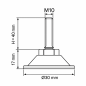 Piedino regolabile snodato metallico M10x40 - FI30 Argento Piedino regolabile snodato metallico M10x40 - FI30 livellatore EMFA GmbH