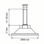 Piedino regolabile snodato metallico M10x30 - FI48 Argento Piedino regolabile snodato metallico M10x30 - FI48 livellatore EMFA GmbH