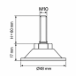 Piedino regolabile snodato metallico M10x60 - FI48 livellatore EMFA GmbH
