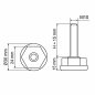 Piedino regolabile Ø30 esagonale M10x15 Nero Piedino regolabile Ø30 esagonale M10x15 livellatore EMFA GmbH