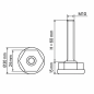 Piedino regolabile Ø30 esagonale M10x60 livellatore EMFA GmbH