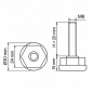 Piedino regolabile Ø30 esagonale M8x20 livellatore EMFA GmbH