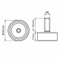 Piedino regolabile in altezza Ø34 M8x45 - FI34 Nero Piedino regolabile in altezza Ø34 M8x45 - FI34 livellatore EMFA GmbH