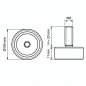 Piedino regolabile in altezza Ø39 M8x20 - FI39 livellatore EMFA GmbH