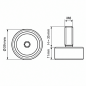 Piedino regolabile in altezza Ø39 M8x35 - FI39 Nero Piedino regolabile in altezza Ø39 M8x35 - FI39 livellatore EMFA GmbH