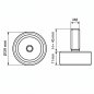 Piedino regolabile in altezza Ø39 M8x45 - FI39 livellatore EMFA GmbH