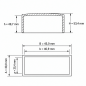 Tappo esterno rettangolare piatto 40,9x25,4 mm calotta EMFA GmbH