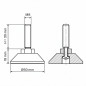Piedino regolabile snodato avvitato M8x30 - FI50 Nero Piedino regolabile snodato avvitato M8x30 - FI50 piede EMFA GmbH