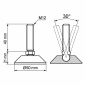 Piedino regolabile snodato Ø50 M12x40 - FI50 piede EMFA GmbH