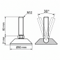 Piedino regolabile snodato Ø50 M12x80 - FI50 Nero Piedino regolabile snodato Ø50 M12x80 - FI50 piede EMFA GmbH